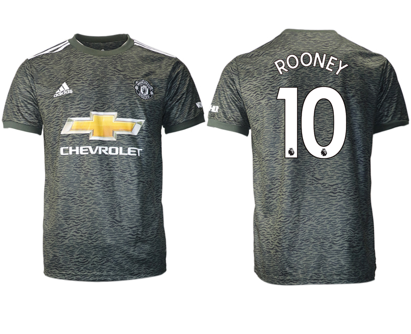 Men 2020-2021 club Manchester United away aaa version #10 black Soccer Jerseys1
